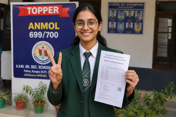 हिमाचल प्रदेश बोर्ड 10वीं रिजल्ट में टॉपर बनी छात्रा अनमोल (प्रतीकात्मक तस्वीर)