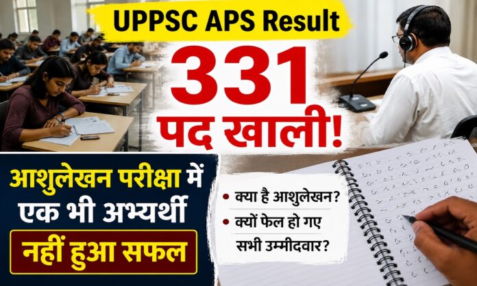 आशुलेखन परीक्षा में असफल अभ्यर्थियों के कारण खाली रह गए 331 पद