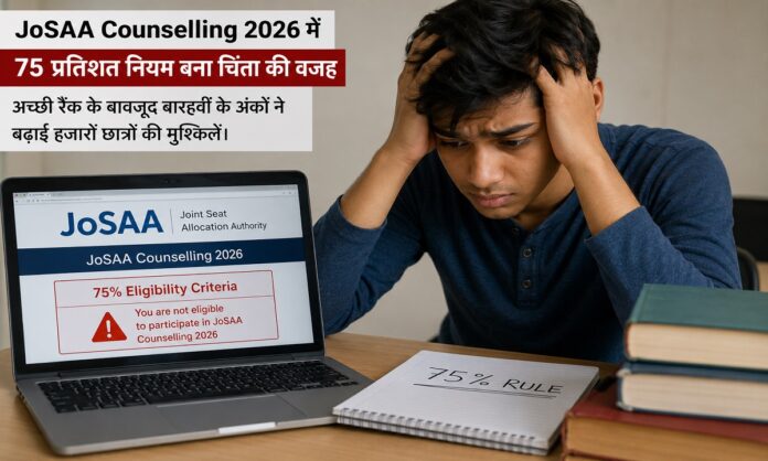 JoSAA काउंसलिंग और 75 प्रतिशत पात्रता नियम से परेशान छात्र
