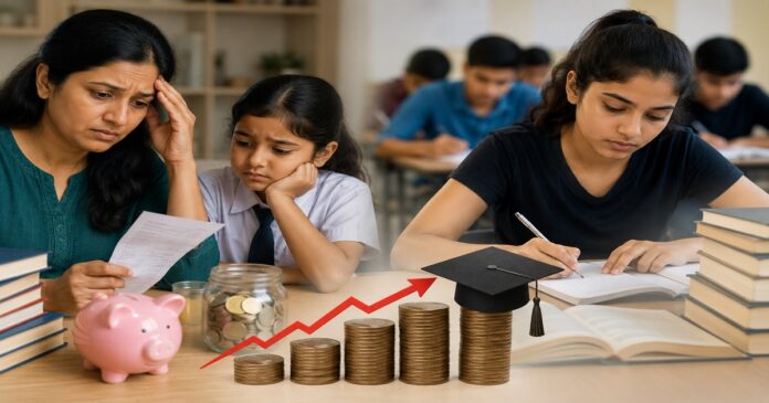 बढ़ती स्कूल फीस और शिक्षा के खर्च से परेशान अभिभावक